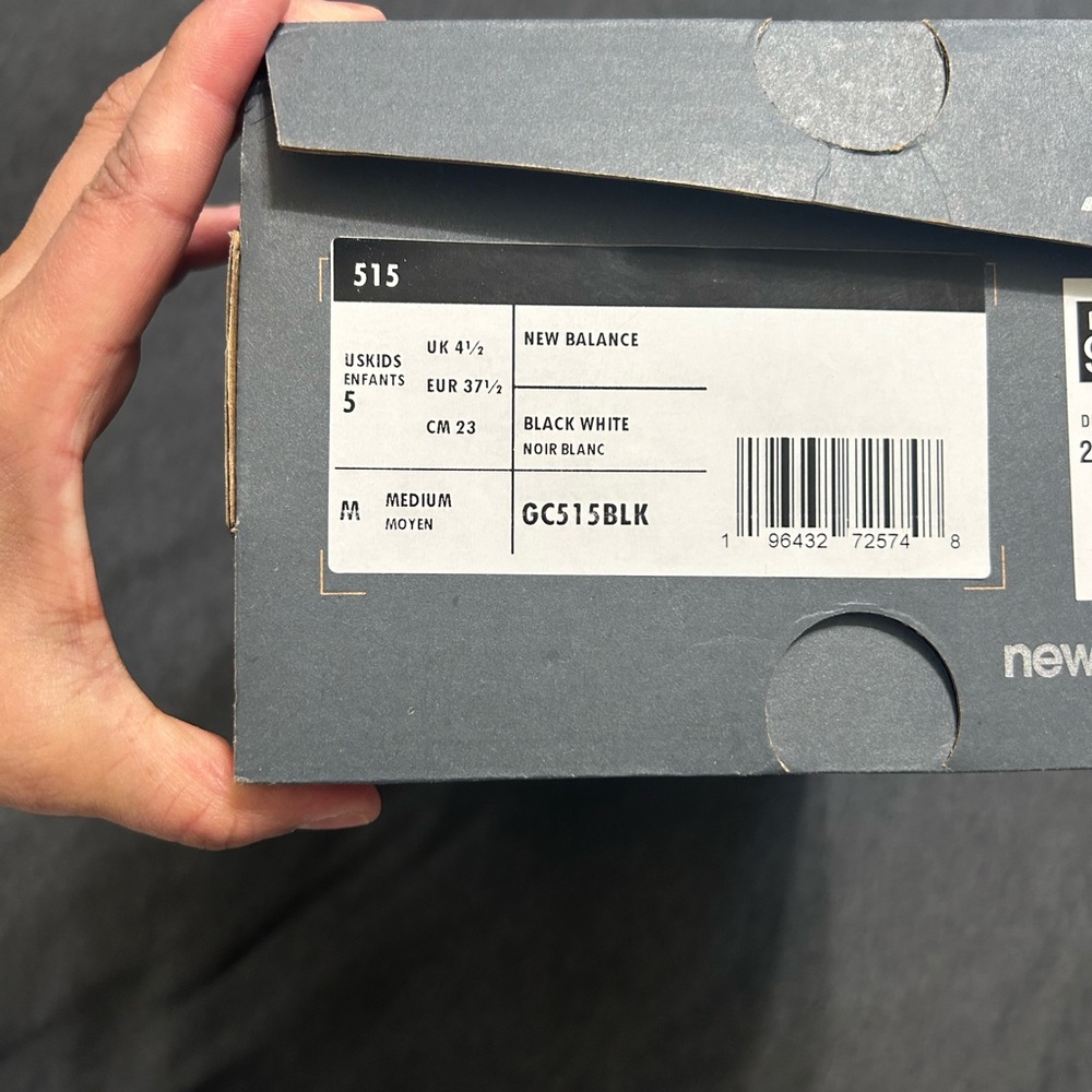 New Balance Kids Shoes - Black and White - Picture 2 of 4
